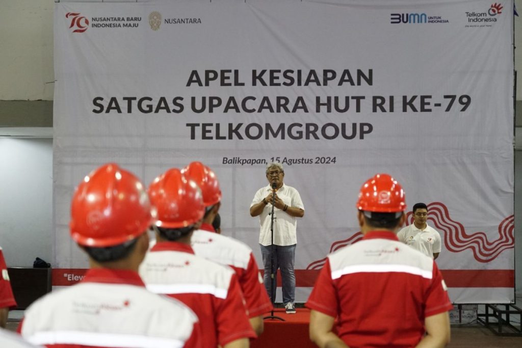200 Personil Telkom Sigap 24/7 Kawal Upacara HUT ke-79 RI di&nbsp;IKN